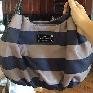 Kate Spade Small Karen Cambridge Stripe Hobo Purse